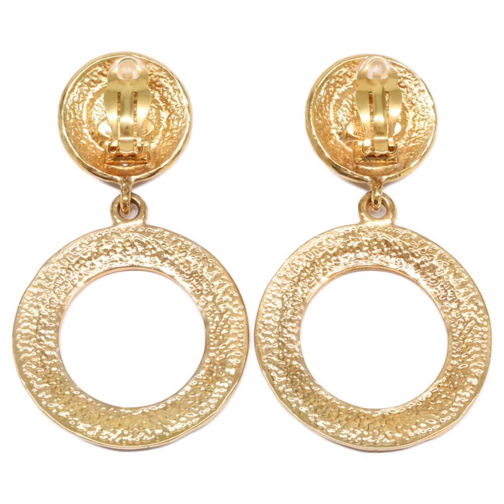 CHANEL Vintage 26, 1991, Castellane Era, Faux Pearl Circle Earrings, Gold, Wo... - Picture 6 of 9